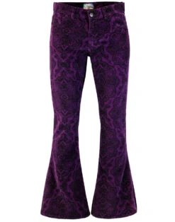 Paisley Rave Twill 70s Bellbottoms 22 Paisley Rave Twill 70s Bellbottoms -KDX Clothing Store madcap paisley rave flares purple 4 24014.1661270129 3