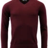 Redford 60s Mod V-Neck Jumper BISON -KDX Clothing Store madcap redford jumper maroon 4 41774.1661271337