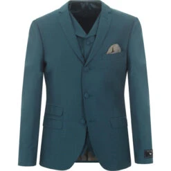 Mod Mohair Tonic Suit Jacket (Teal) -KDX Clothing Store madcap suit blazer teal waistcoat op 52899.1661264878