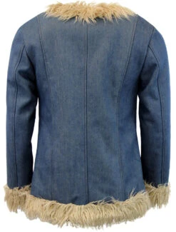 Walrus Retro 60s Denim Afghan Coat -KDX Clothing Store madcap walrus denim afghan coat 4 28690.1661271121