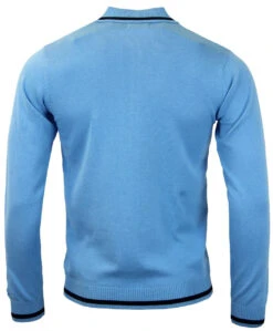 Marriott Suede Mod Polo Cardigan NS -KDX Clothing Store madcap england suede marriott blue1 13531.1661272860 4