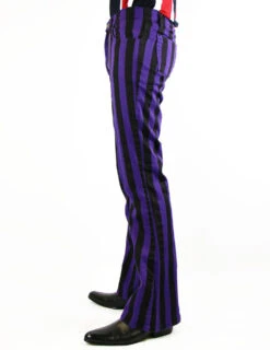 Holy Roller Retro Stripe Flares R/B -KDX Clothing Store madcap holy roller black purple4 71674.1661274059 1