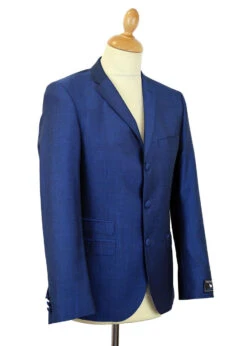 Mohair Tonic 3 Button Suit Jacket B -KDX Clothing Store madcap mod mohair suit bright blue5 73788.1661273013