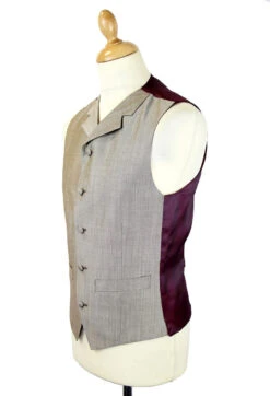 Tailored By Mod Mohair Waistcoat T -KDX Clothing Store madcap mod suit taupe waistcoat4 38675.1661273935