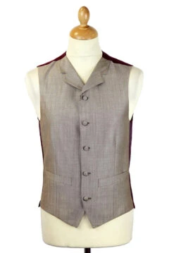 Tailored By Mod Mohair Waistcoat T -KDX Clothing Store madcap mod suit taupe waistcoat5 97341.1661273934