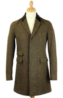 The Regent Mod Donegal Top Coat (G) -KDX Clothing Store madcap overcoat brown4 86223.1661273732 1
