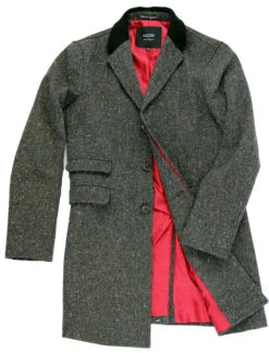 The Regent Mod Donegal Top Coat (N) -KDX Clothing Store madcap overcoat grey5 18456.1661273693