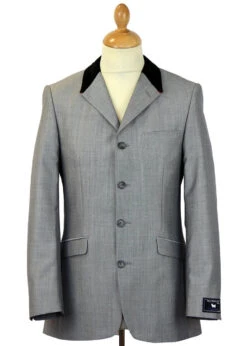 Fab 4 Button Mod Mohair Suit Jacket -KDX Clothing Store madcap silver mohair suit jacket7 61215.1661272971