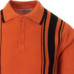 Aftermath 60s Mod Stripe Knit Polo 26 Aftermath 60s Mod Stripe Knit Polo -KDX Clothing Store madcapeng aftermath polo rust detail1 80833.1661264313 2