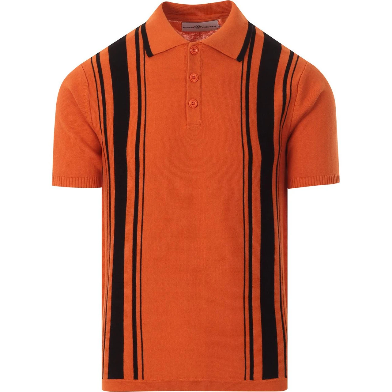Aftermath Mod Stripe Knit Polo RUST 11 Aftermath Mod Stripe Knit Polo RUST - Image 9