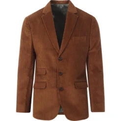 Hemmings Mod Cord 3 Button Blazer N -KDX Clothing Store madcapeng cord blazer toffee front 77470.1661263903