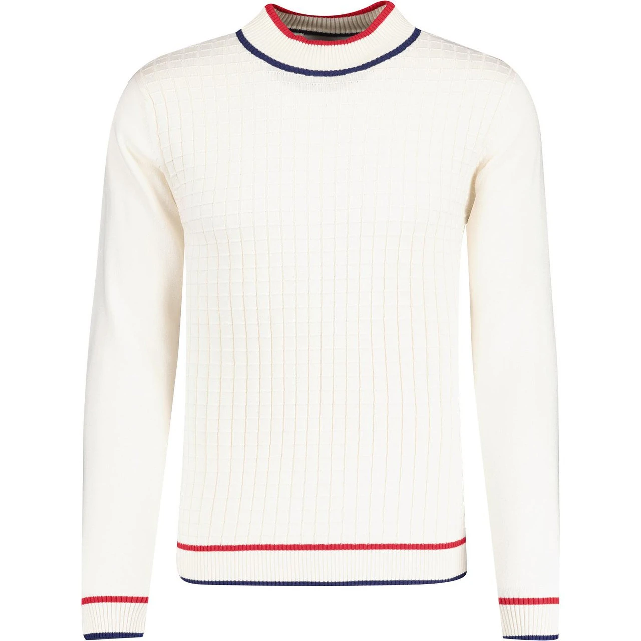 Kingly Grid Jacquard Turtleneck SW 4 Kingly Grid Jacquard Turtleneck SW - Image 2