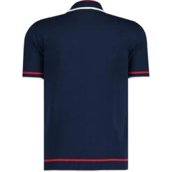 Ripley Grid Jacquard Turtleneck SW -KDX Clothing Store madcapeng jaquard turtleneck tshirt navy back 50271.1678197996 1