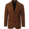 Paisley Rave Cord 3 Button Blazer T 1 Paisley Rave Cord 3 Button Blazer T -KDX Clothing Store madcapeng paisley cord blazer tan front 43598.1661264627 1