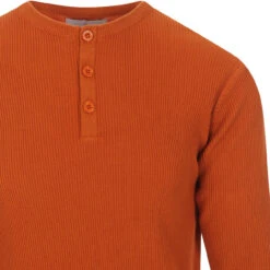 Caine Mod Ribbed Grandad Top (MB) -KDX Clothing Store madcapeng ribbed long polo rust detail 33723.1661264057 1