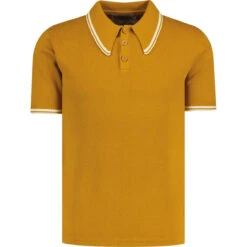 Empire Retro Popcorn Knit Polo B -KDX Clothing Store madcapeng spear waffle polo yellow front 29515.1673453065