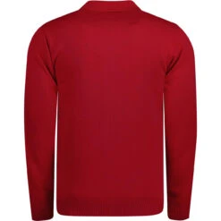 Speedway Mod Stripe Zip Cardigan R -KDX Clothing Store madcapeng speedway cardigan red back 61160.1661274010 1