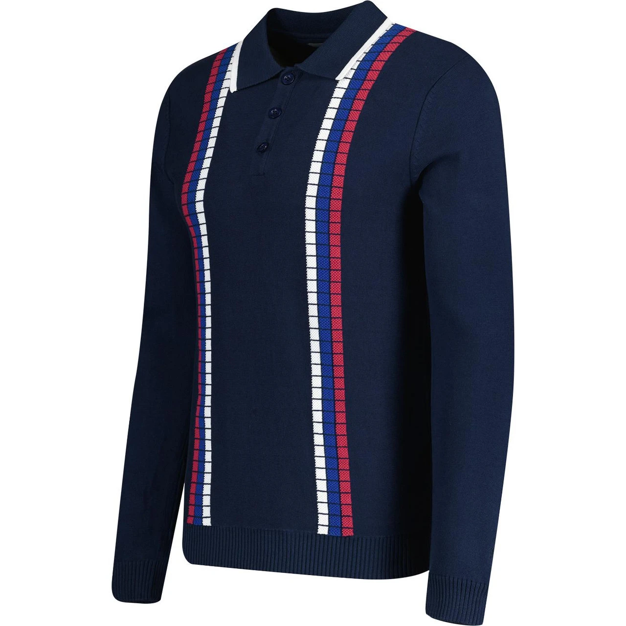 Zodiac Mod Raised Stripe Knit Polo 5 Zodiac Mod Raised Stripe Knit Polo - Image 3