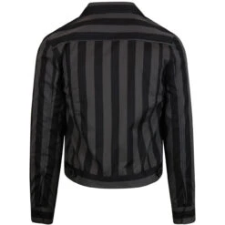 Jailbird Mod Stripe Collared Jacket -KDX Clothing Store madcapeng zip jacket blackgrey back 82192.1661266068