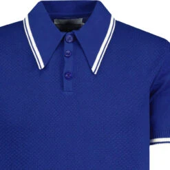 Empire Retro Popcorn Knit Polo (SB) -KDX Clothing Store madcapengland empire polo tshirt blue detail 05609.1687256104 2