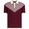 Firebird Mod Waffle Stripe Polo Z -KDX Clothing Store madcapengland firebird polo zinfandel front 79087.1687259718