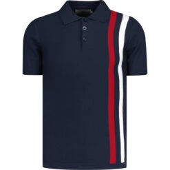 Beck Mod Racing Stripe Knit Polo NB -KDX Clothing Store madcapengland racing polo blazer front 18161.1671462745