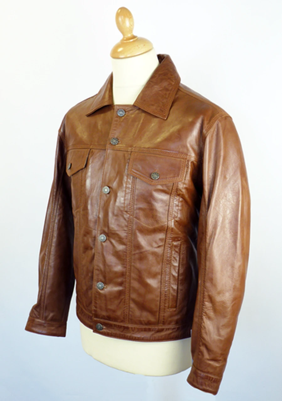 Wyatt Retro 70s Leather Jacket 4 Wyatt Retro 70s Leather Jacket - Image 2
