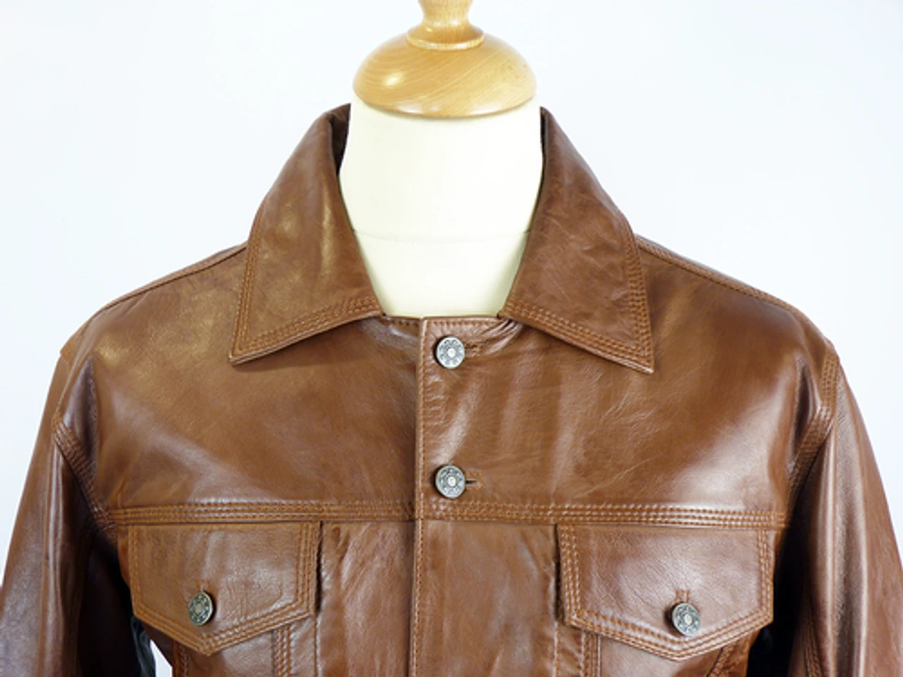 Wyatt Retro 70s Leather Jacket 3 Wyatt Retro 70s Leather Jacket