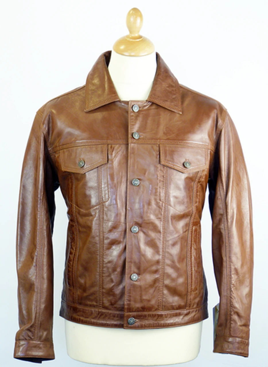 Wyatt Retro 70s Leather Jacket 6 Wyatt Retro 70s Leather Jacket - Image 4